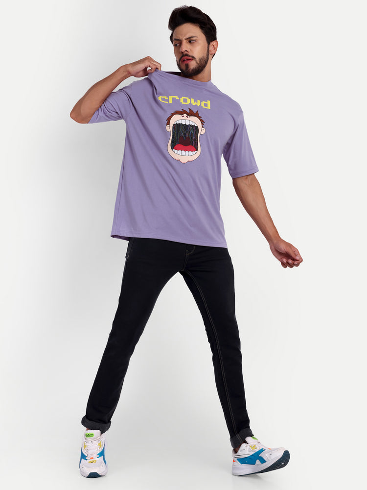 Crowd Lavender  dropshoulder Oversized  T-shirt