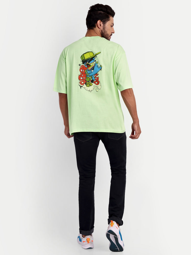 Mint Green Pop Art Oversized Tshirt