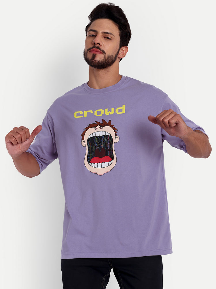 Crowd Lavender  dropshoulder Oversized  T-shirt