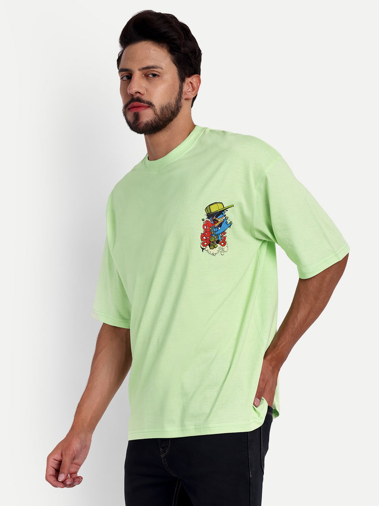 Mint Green Pop Art Oversized Tshirt