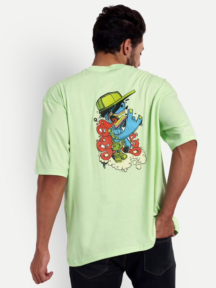 Mint Green Pop Art Oversized Tshirt