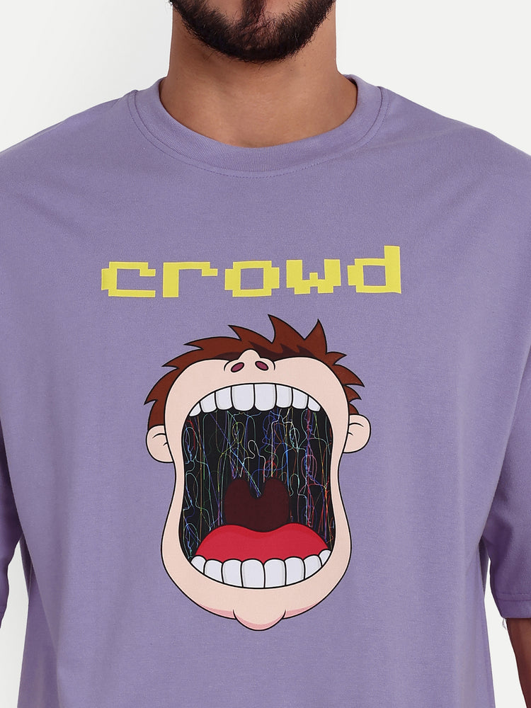 Crowd Lavender  dropshoulder Oversized  T-shirt