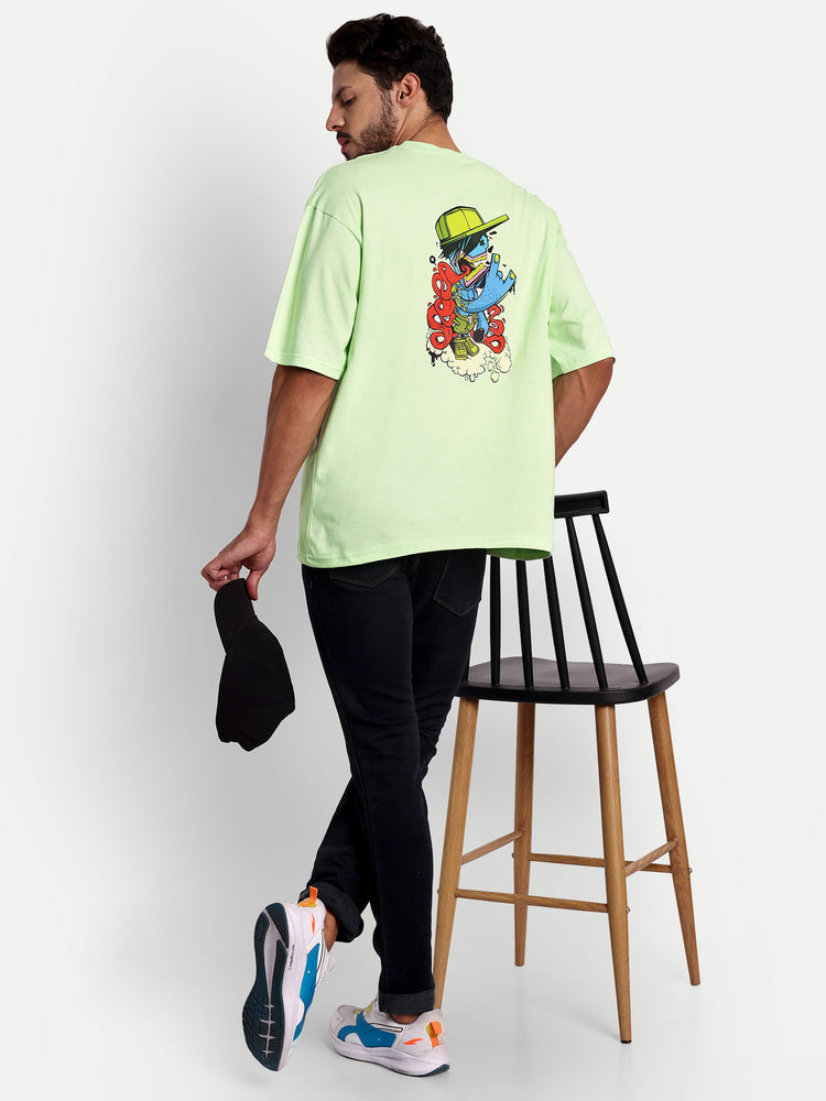 Mint Green Pop Art Oversized Tshirt