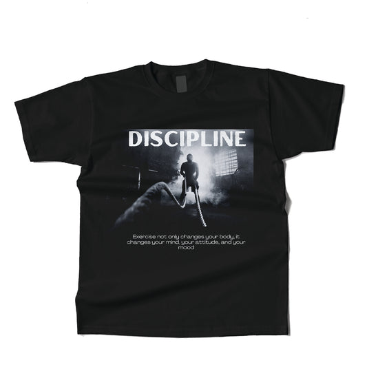 Discipline Mens Regular Fit Black T-shirt