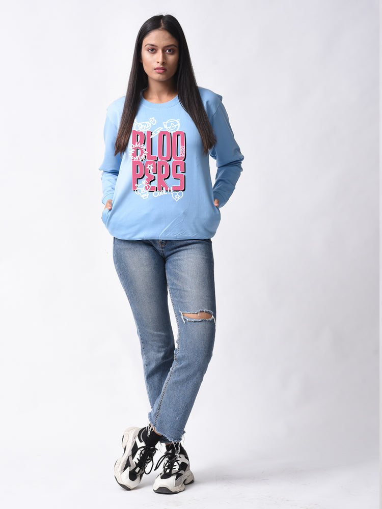 Bloopers Skyblue Winter Wear Full Sleeve Sweatshirt