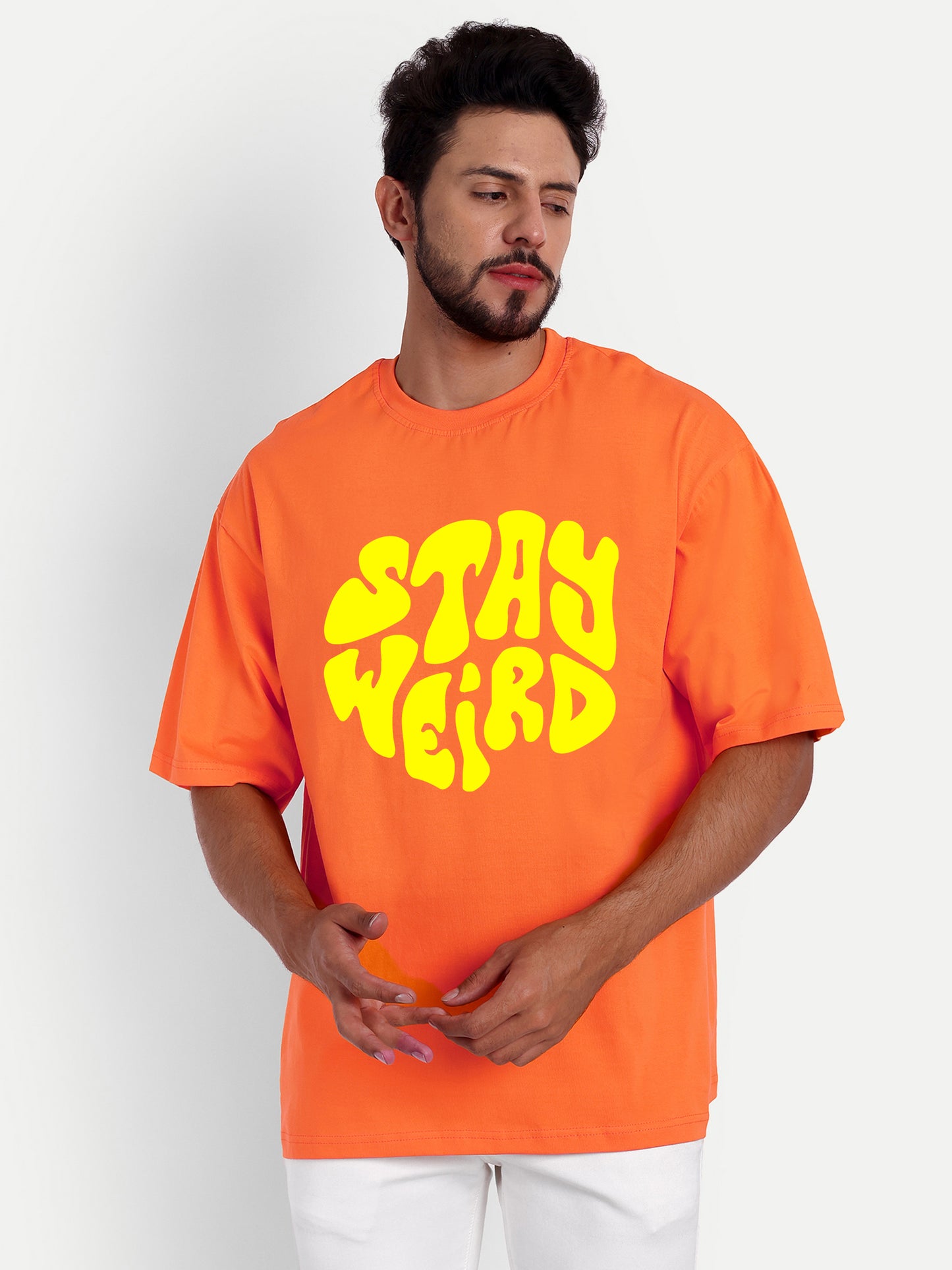 Stay weird Mens oversized dropshoulder t-shirt