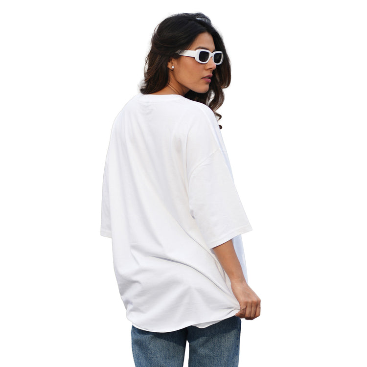 LOVE LOST WHITE OVERSIZE WOMEN T-SHIRT