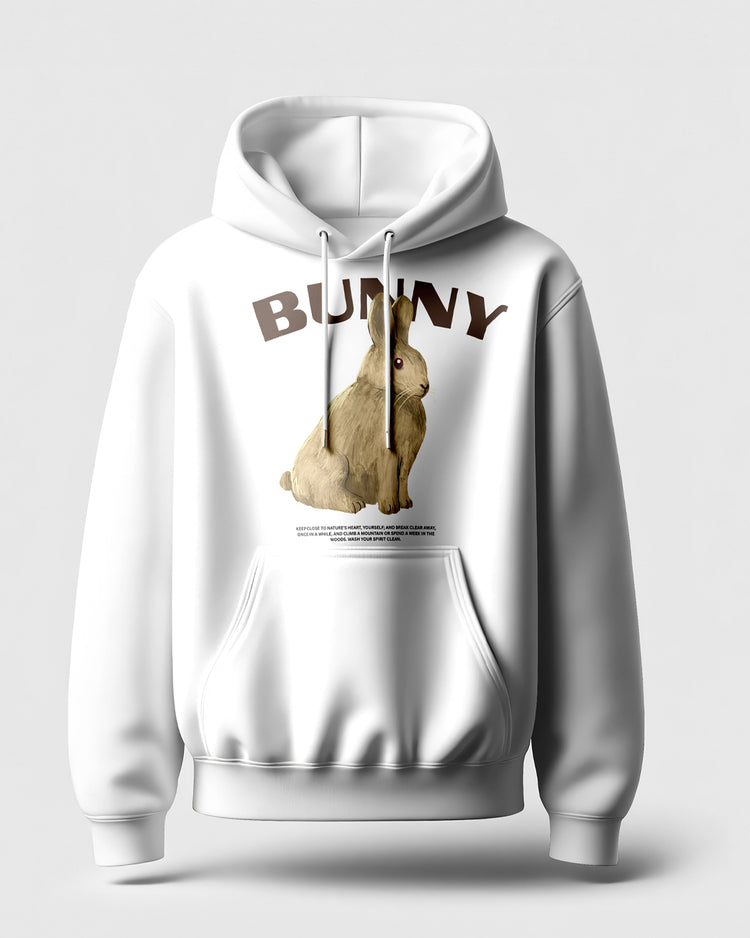 Bunny White Hoodie