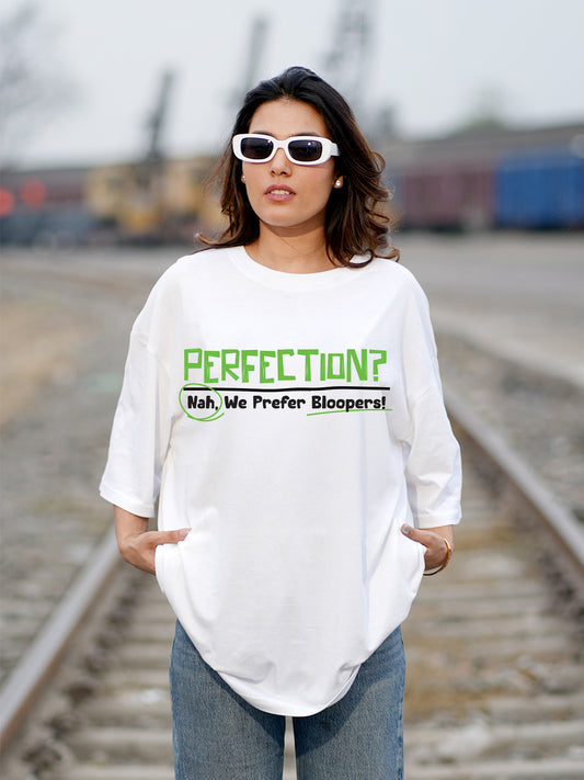 Person wearing a white sweatshirt with text on it