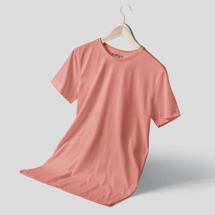 Basic Peach Regular Fit Roundneck T-shirt