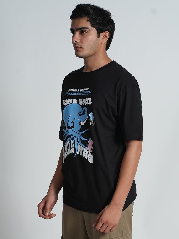 Bloopers Your Soul Half Sleeve Oversized T-shirt