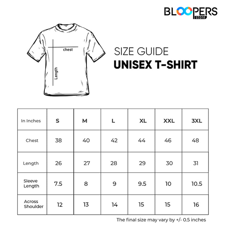 Bloopers Happyness Womens Regular Fit Black T-shirt