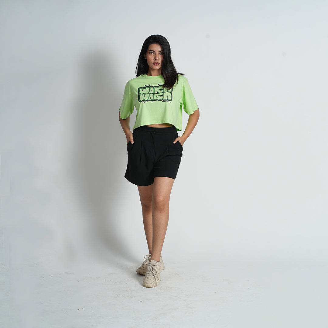 Waka Waka Oversized Half Sleeve Croptop