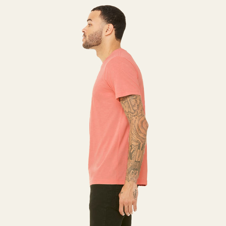 Basic Peach Regular Fit Roundneck T-shirt