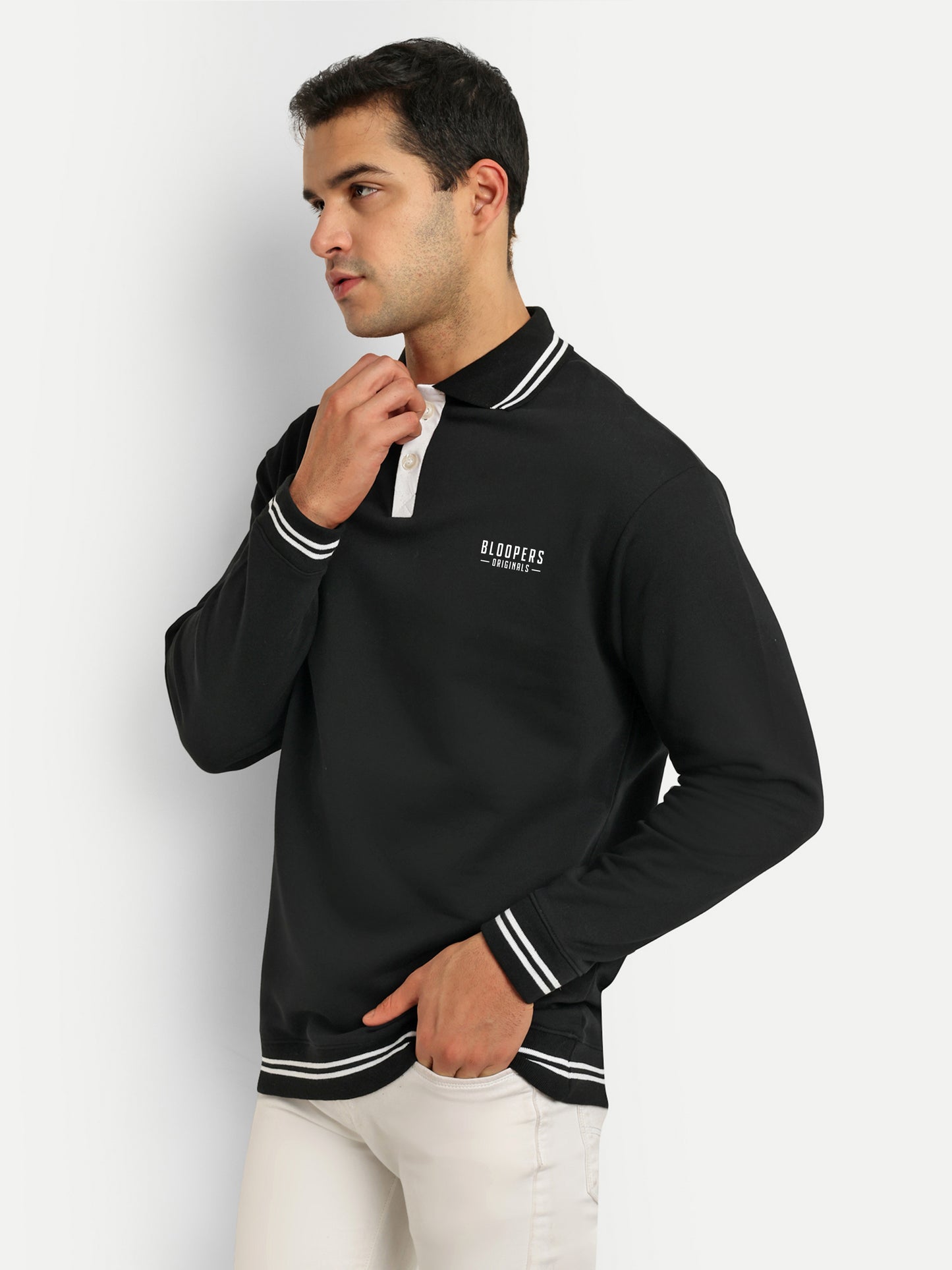 Oversized Black Sweatshirt for Men's