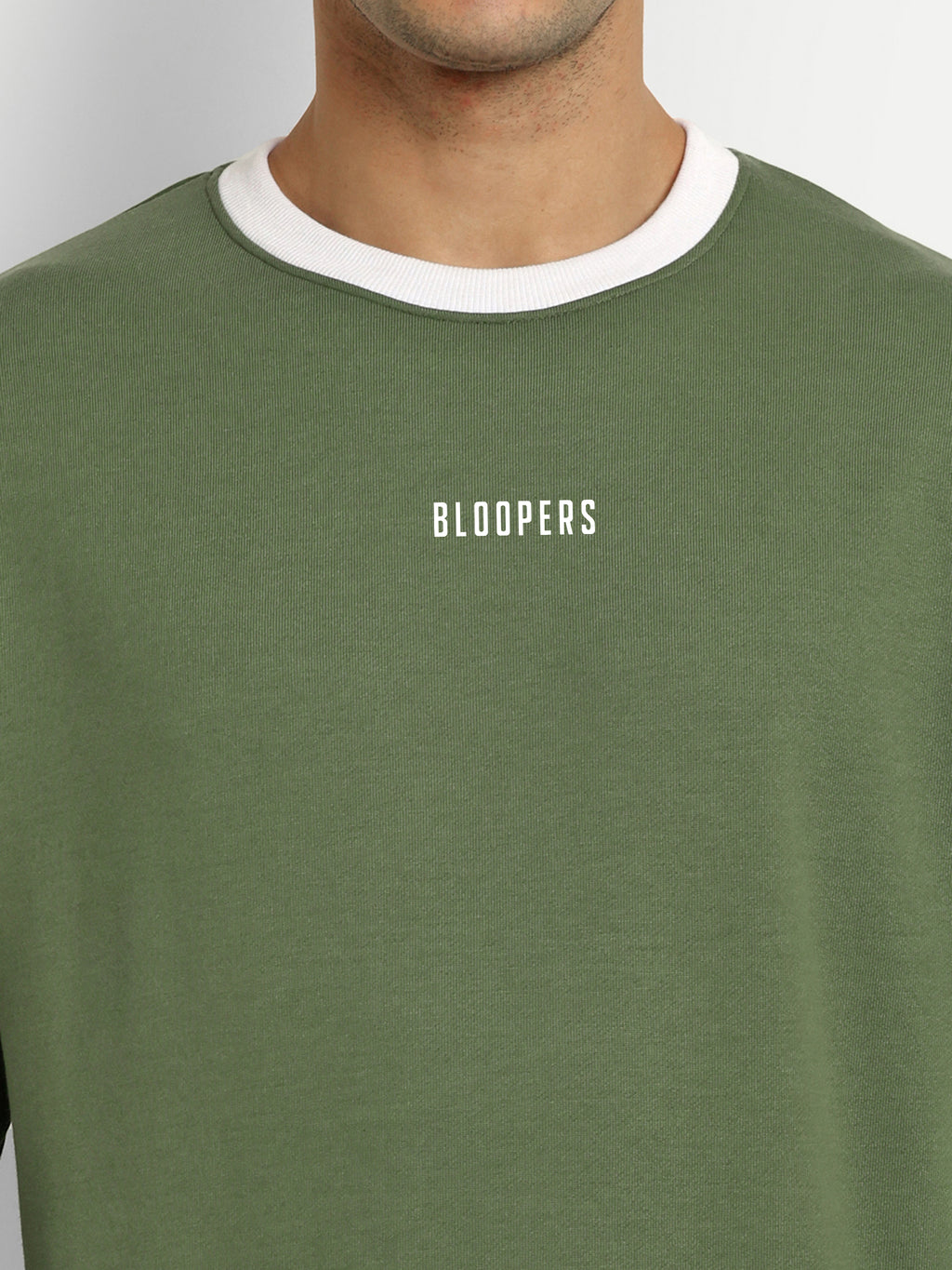 Men's oversized Full Sleeve Green Sweatshirt