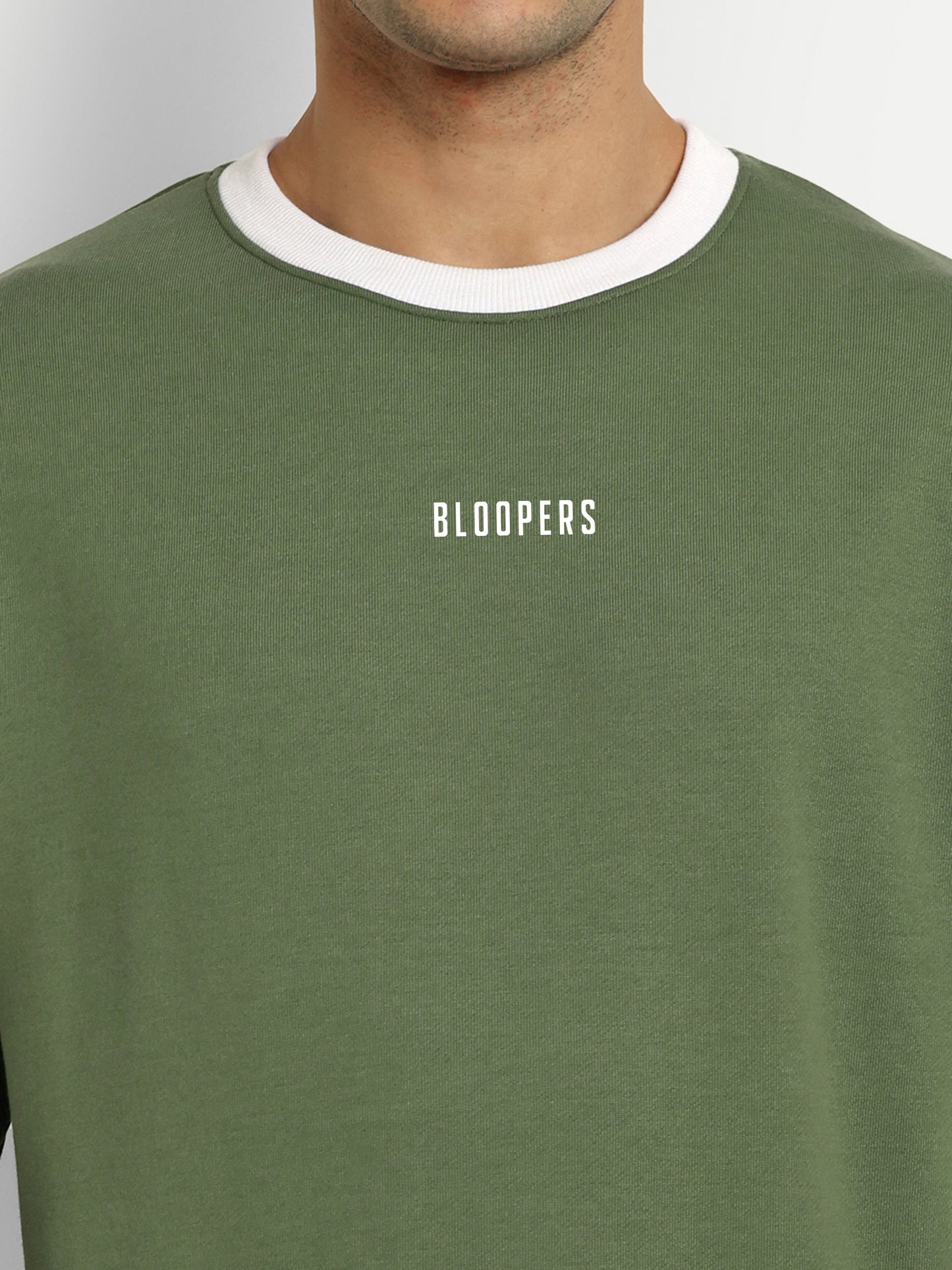 Men's oversized Full Sleeve Green Sweatshirt