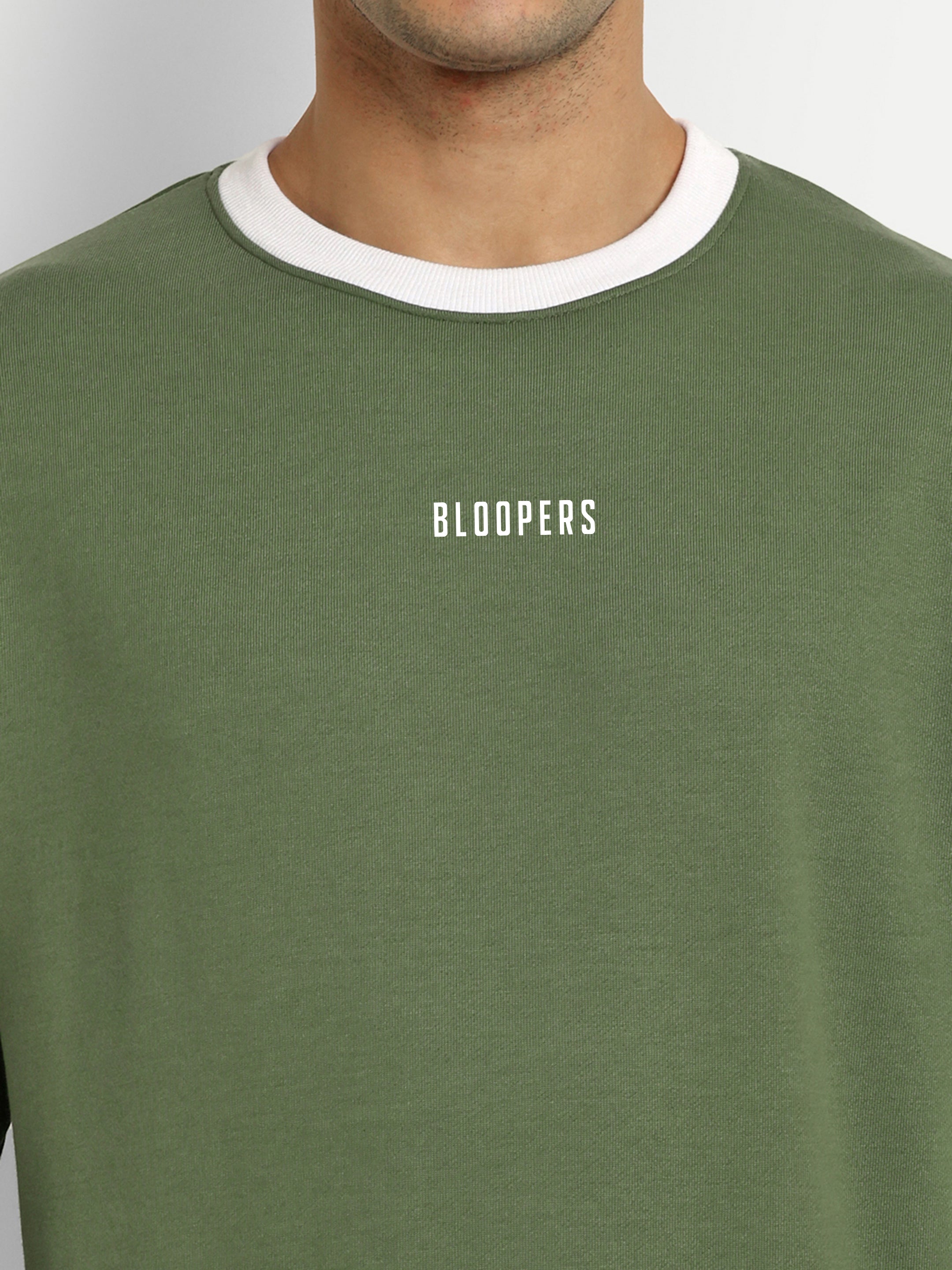 Men's oversized Full Sleeve Green Sweatshirt