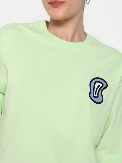 All eyes on me Mint green Oversized T-shirt