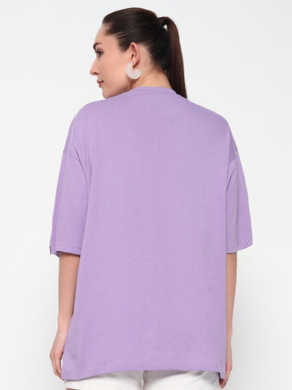 Hope Lavender Oversized Dropshoulder Womens T-shirt
