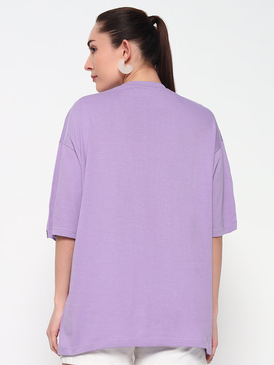 Hope Lavender Oversized Dropshoulder Womens T-shirt