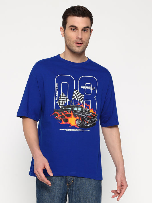 Bloopers 08 Oversized Dropshoulder Royalblue T- shirt