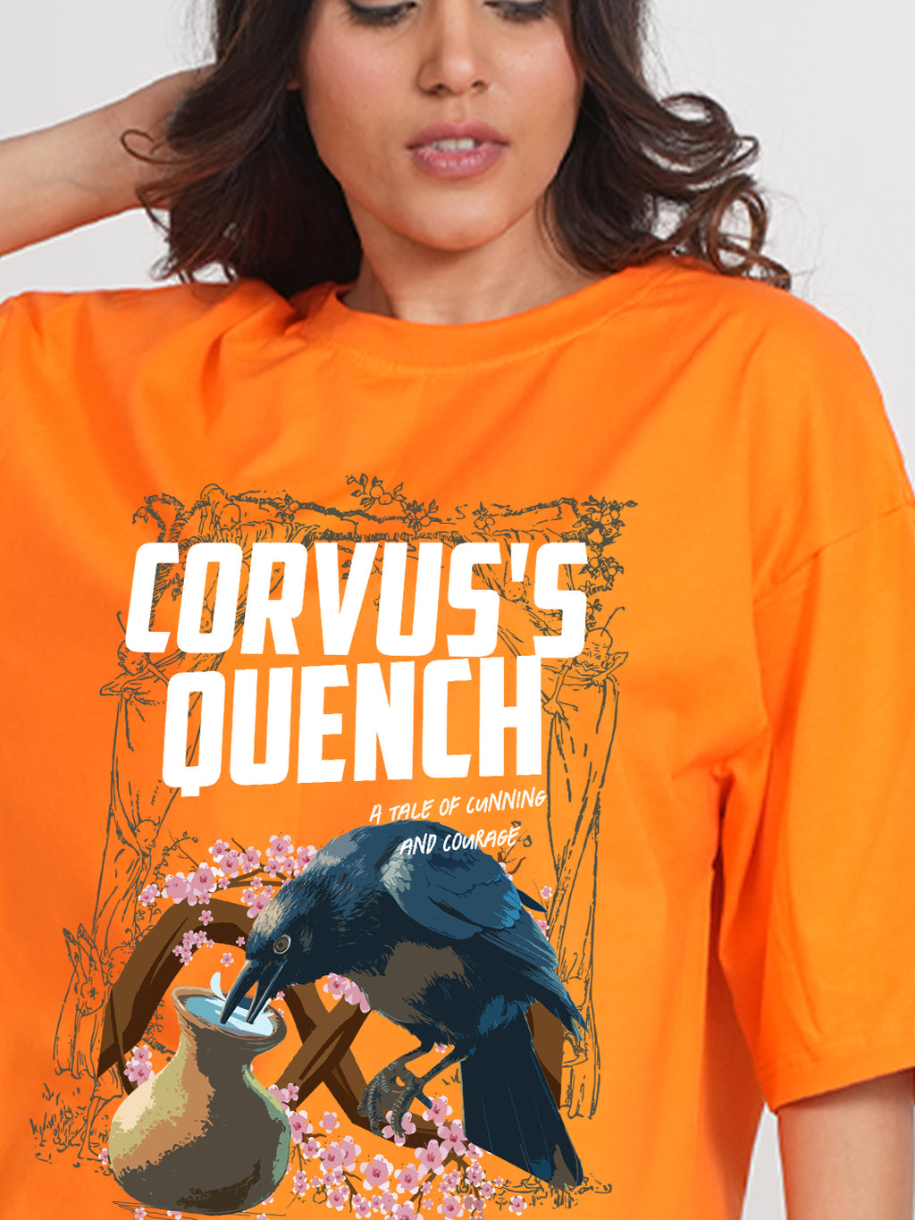 Bloopers Corvus Orange Loose Fit T-shirt