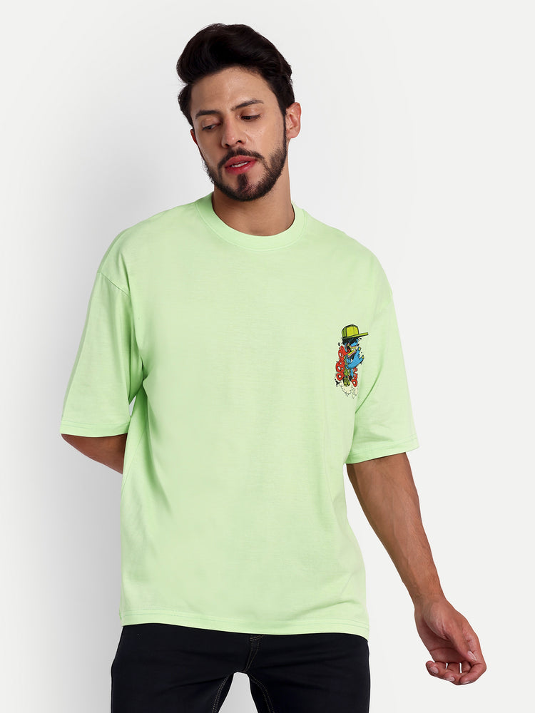 Mint Green Pop Art Oversized Tshirt