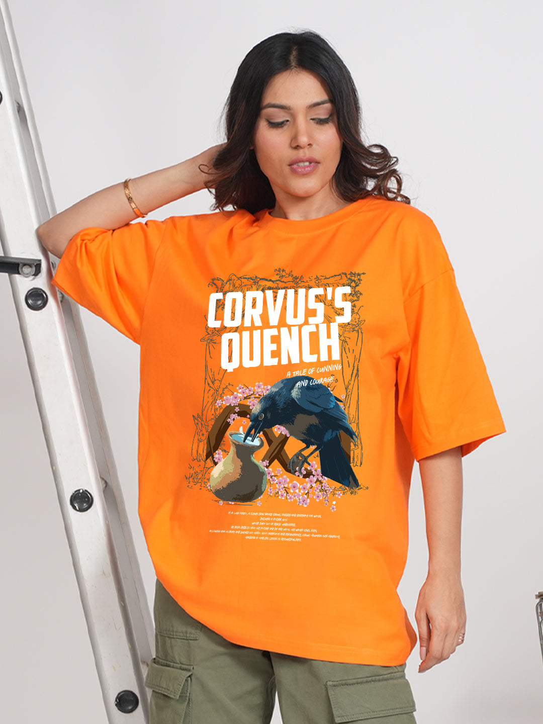 Bloopers Corvus Orange Loose Fit T-shirt