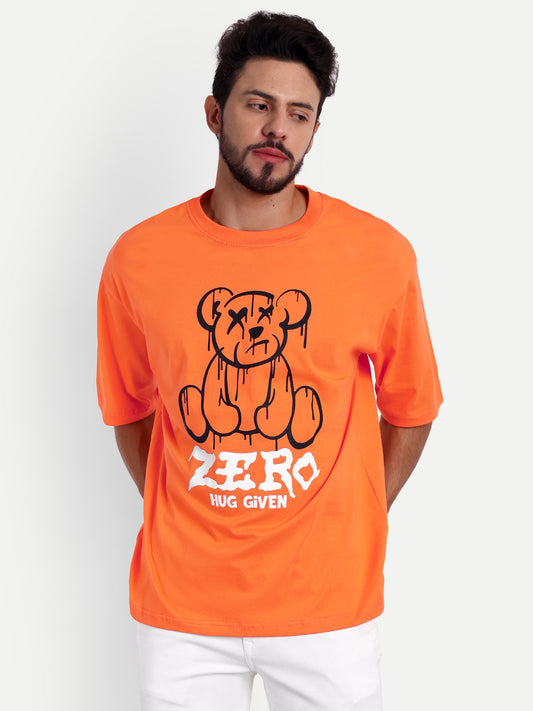 ZERO HUG GIVEN ORANGE OVERSIZED T-SHIRT