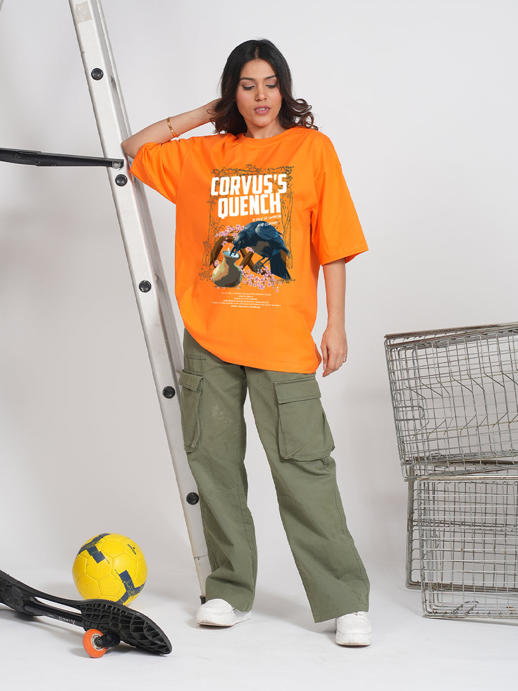 Bloopers Corvus Orange Loose Fit T-shirt