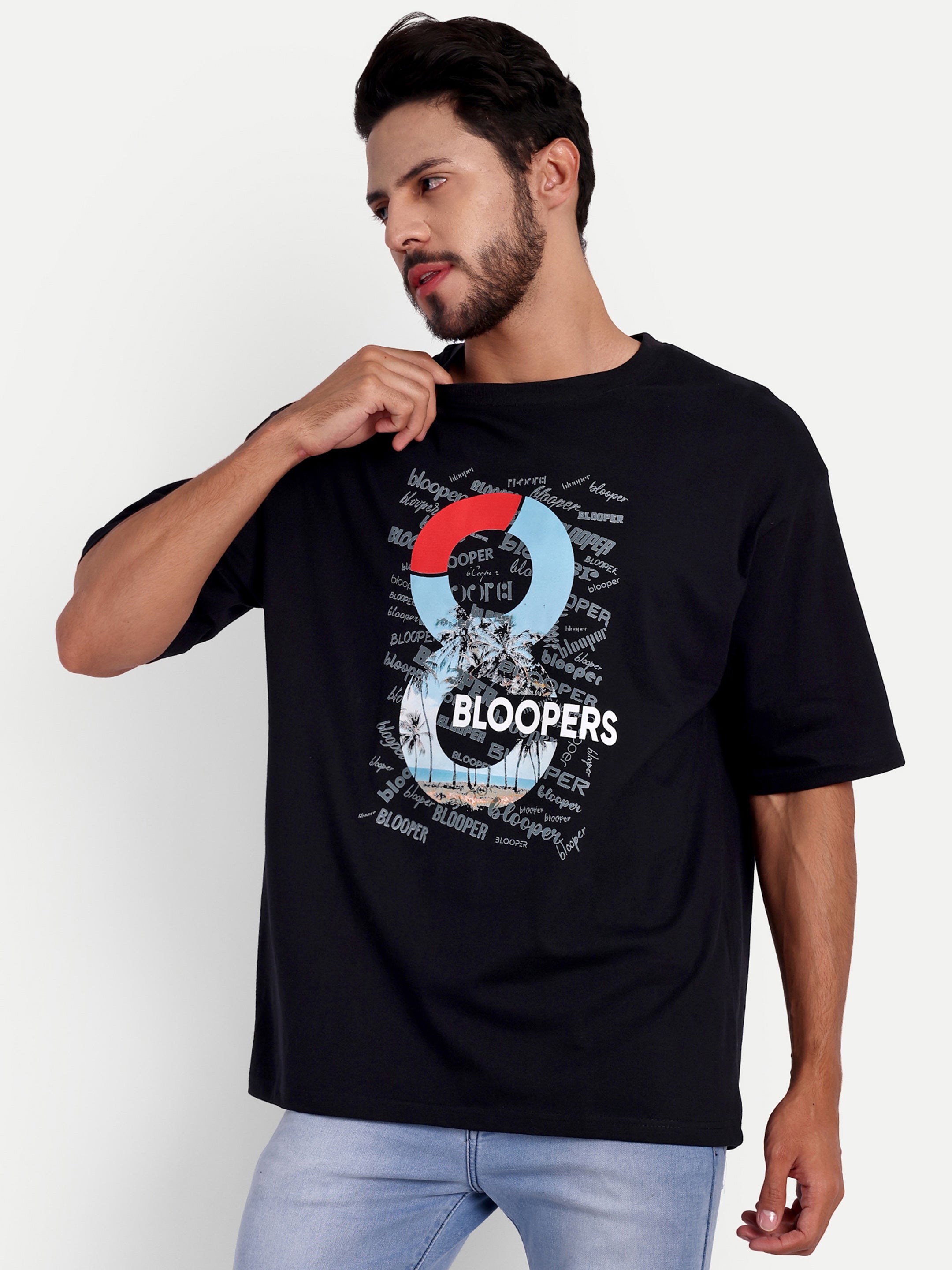 INFINITY8 black Oversized T-shirt