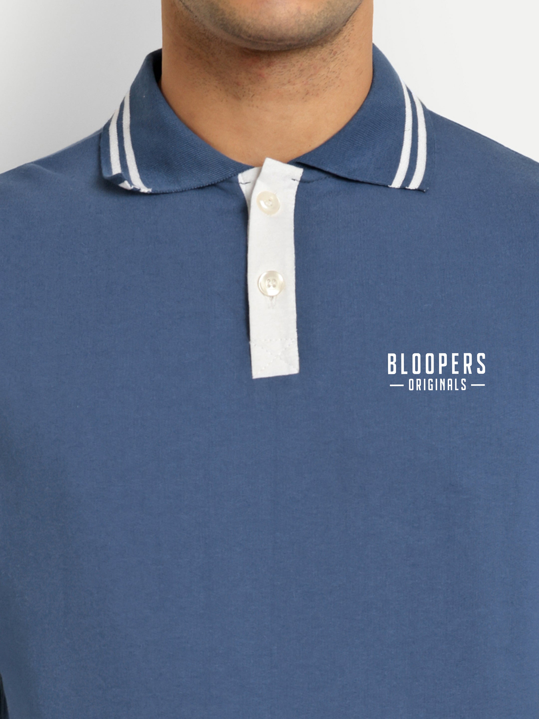 Bloopers Blue Oversized Full Sleeve Cotton Sweatshirt for Men's