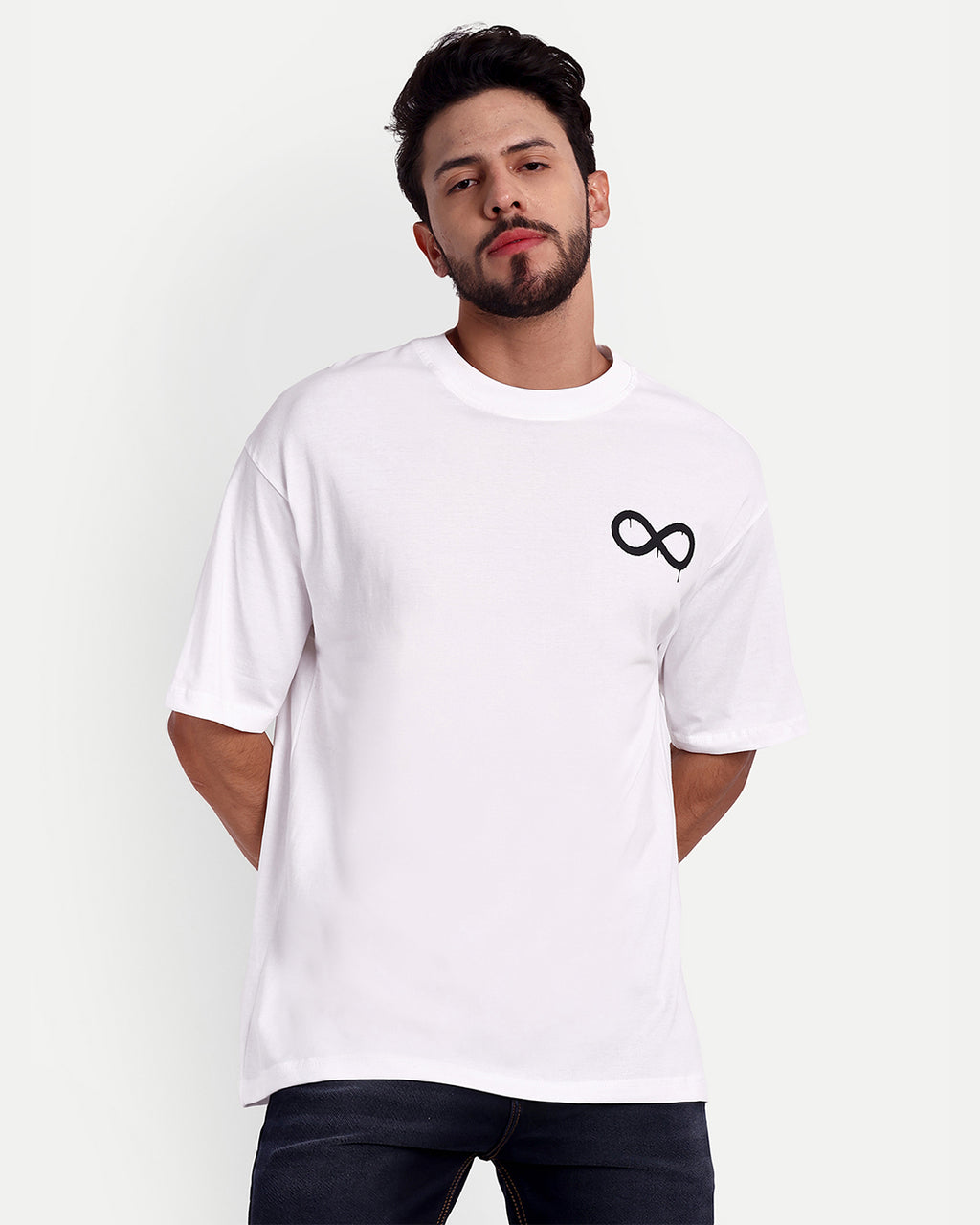 Crocodile Graffiti White Oversised T-shirt