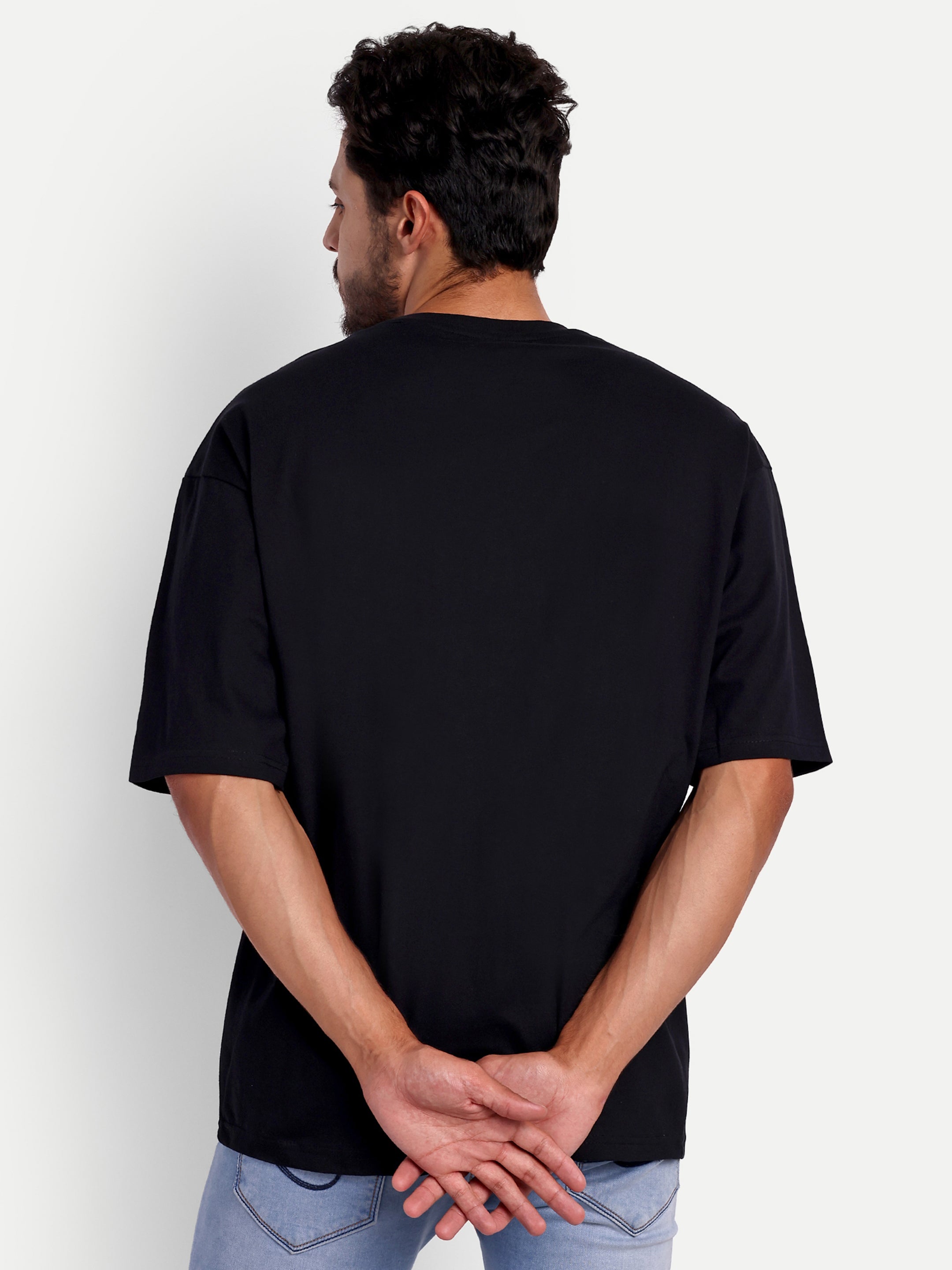 Tiger Holographic  Black Oversized T-shirt