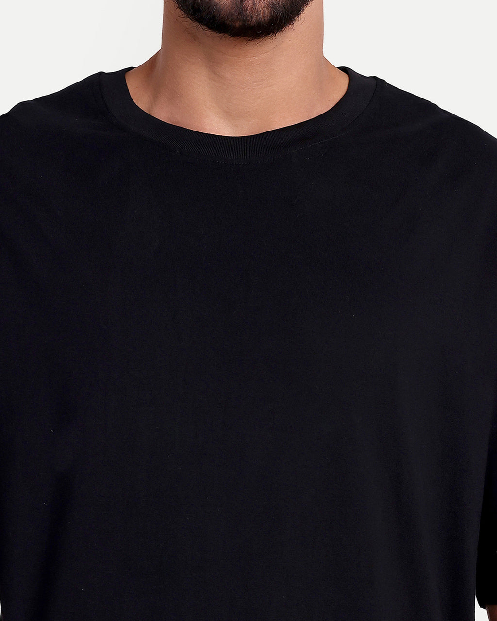 BASIC OVERSIZED DROPSHOULDER LOOSE FIT BLACK T-SHIRT