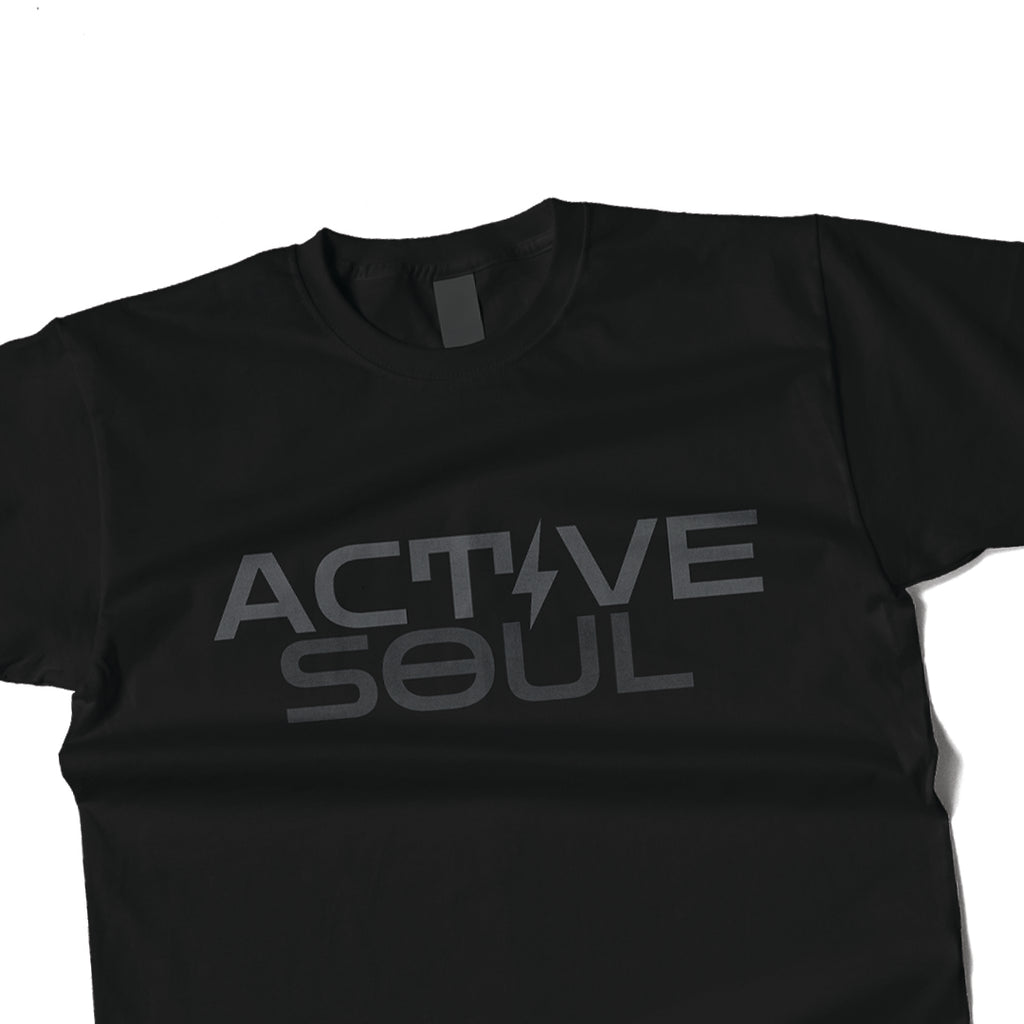 Active Soul Mens Regular Fit Black T-shirt