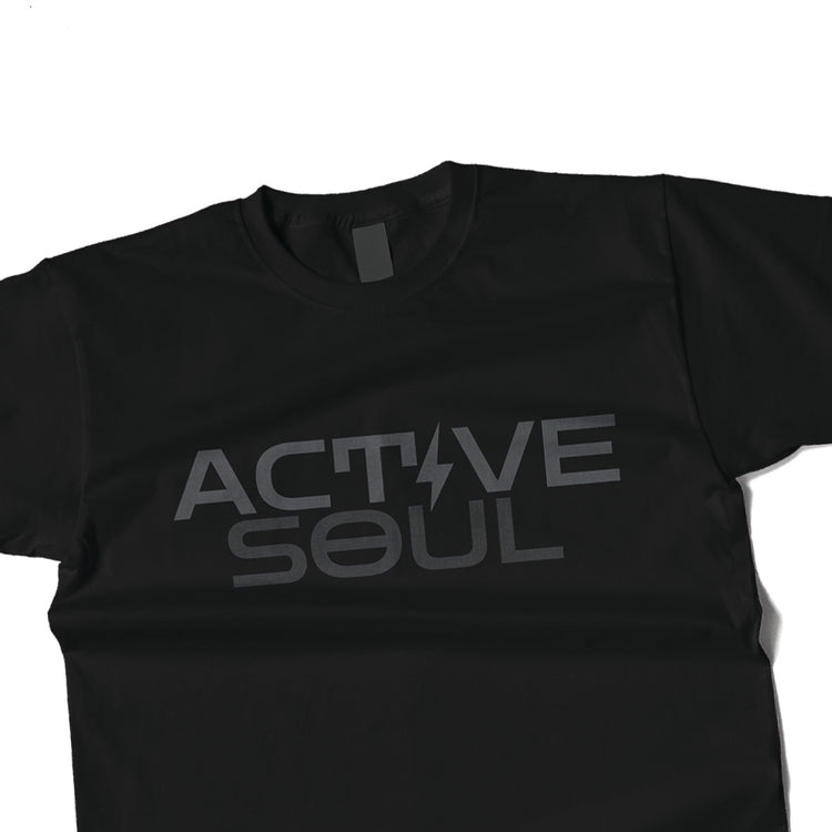 Active Soul Mens Regular Fit Black T-shirt