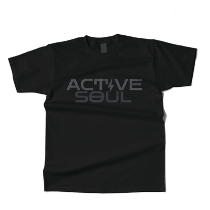 Active Soul Mens Regular Fit Black T-shirt