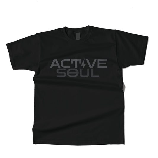 Active Soul Mens Regular Fit Black T-shirt