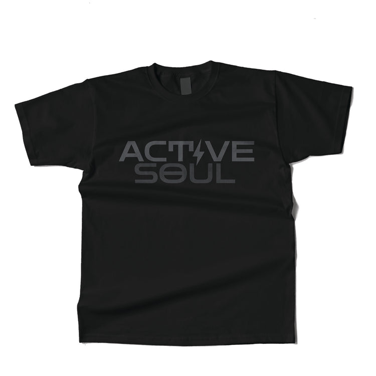 Active Soul Mens Regular Fit Black T-shirt