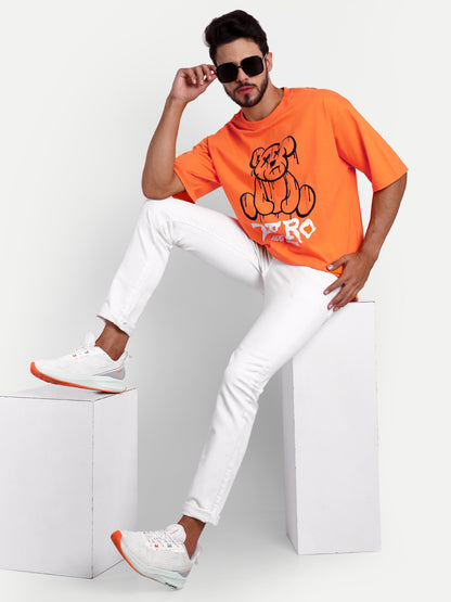 ZERO HUG GIVEN ORANGE OVERSIZED T-SHIRT