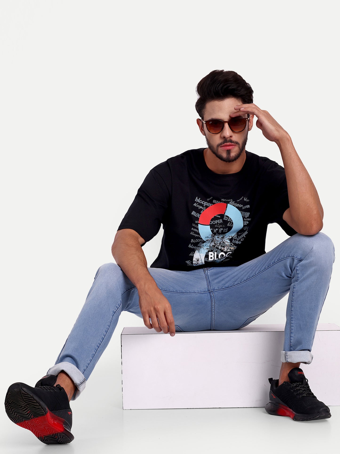 INFINITY8 black Oversized T-shirt