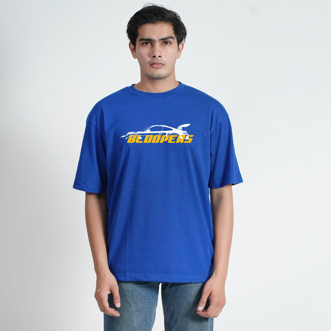 Bloopers you're Last Royalblue Oversized T-shirt