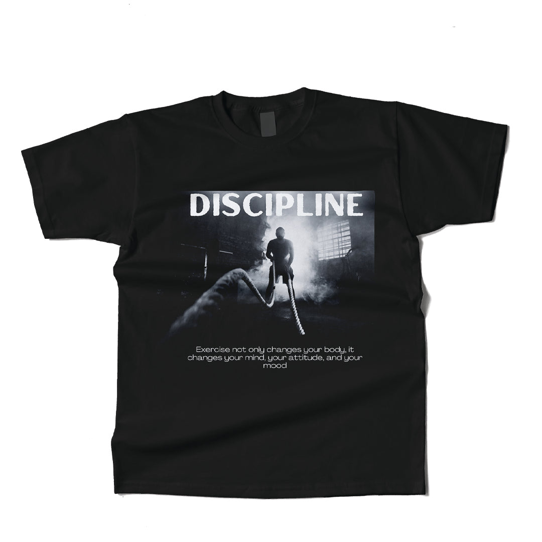 Discipline Mens Regular Fit Black T-shirt