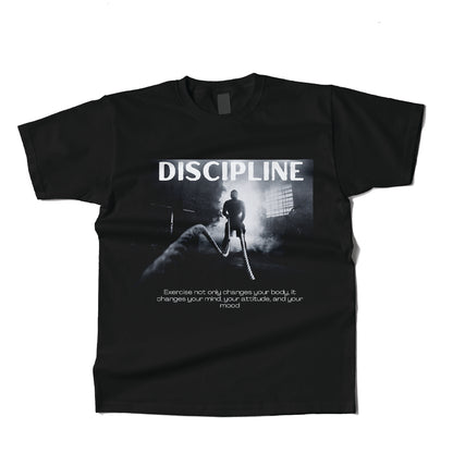 Discipline Mens Regular Fit Black T-shirt