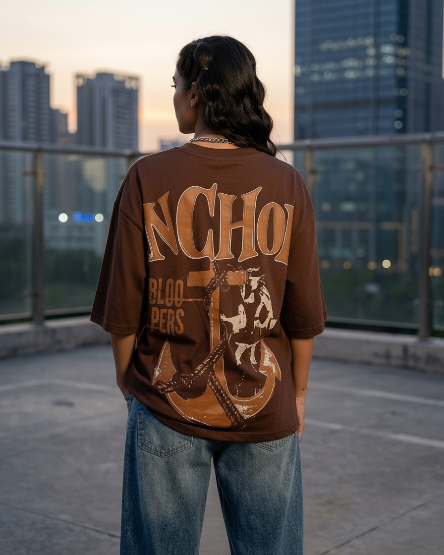 Anchor Bown Oversized Dropshoulder Womens T-shirt