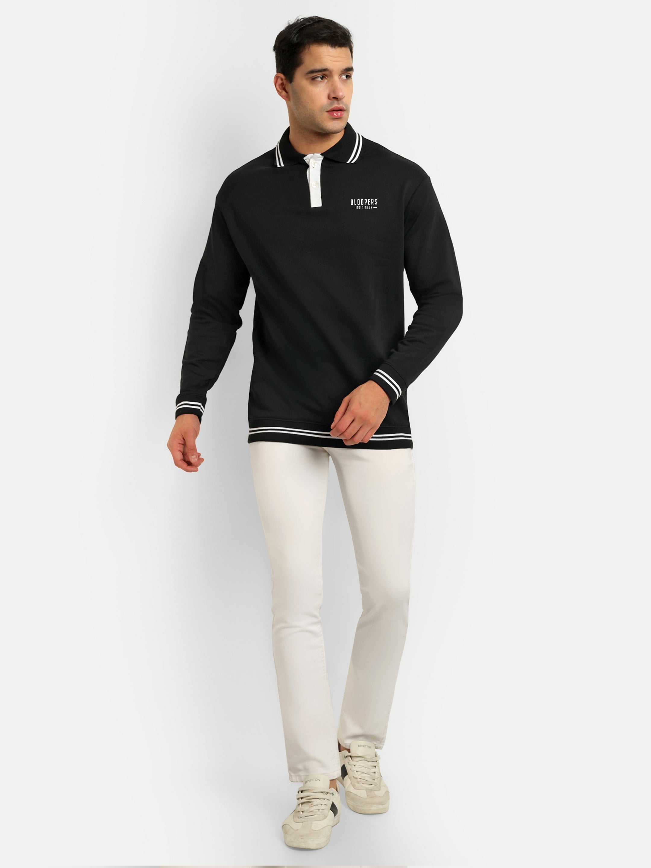 Oversized Black Sweatshirt for Men's