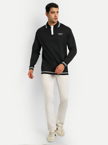 Oversized Black Sweatshirt for Men's