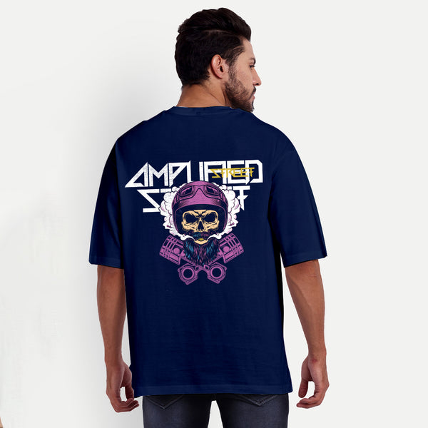 Amplified street navyblue oversized t-shirt
